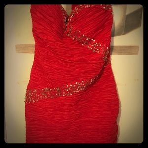 Red party dress